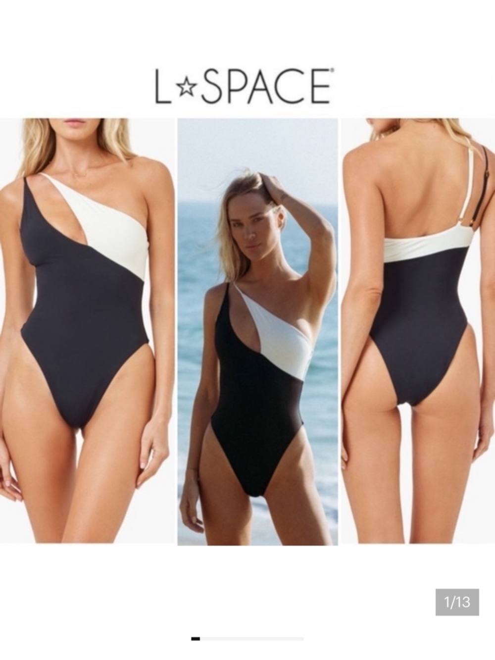 NWT! L*Space Raquel One-Shoulder One-Piece Swimsuit